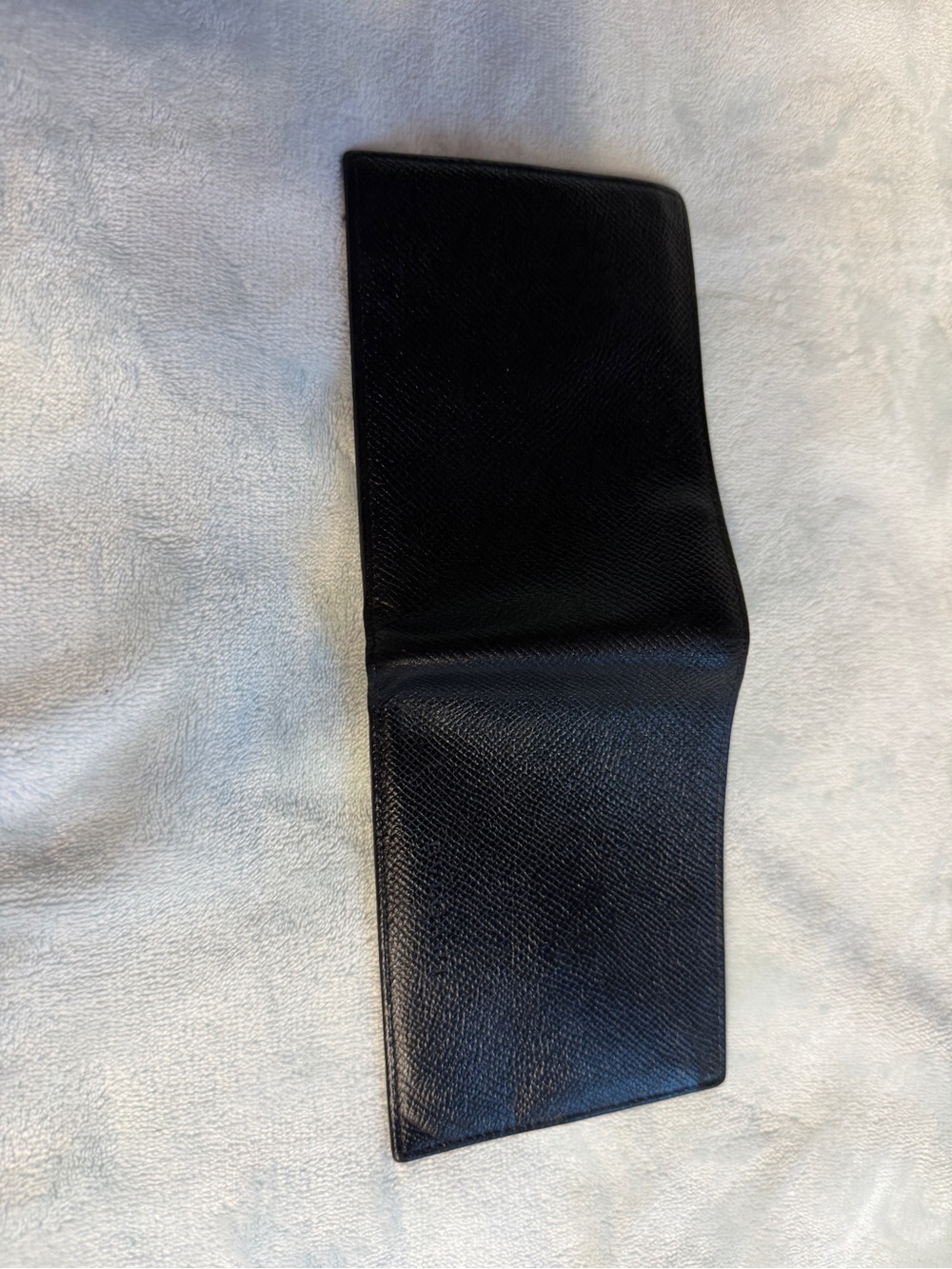 Bulgari Black Men's Leather Bi-Fold Card Holder Wallet